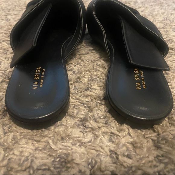 Via Spiga Black Birgit Slides - Picture 6 of 9